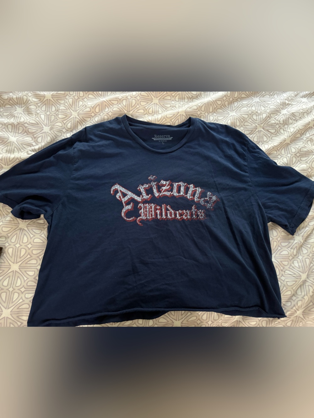 University of Arizona Reserved Navy Short Sleeve Tee with Red Graphic